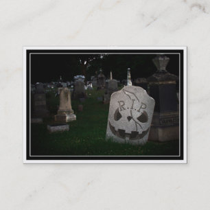 RIP Kemetery Gravsten Visitkort
