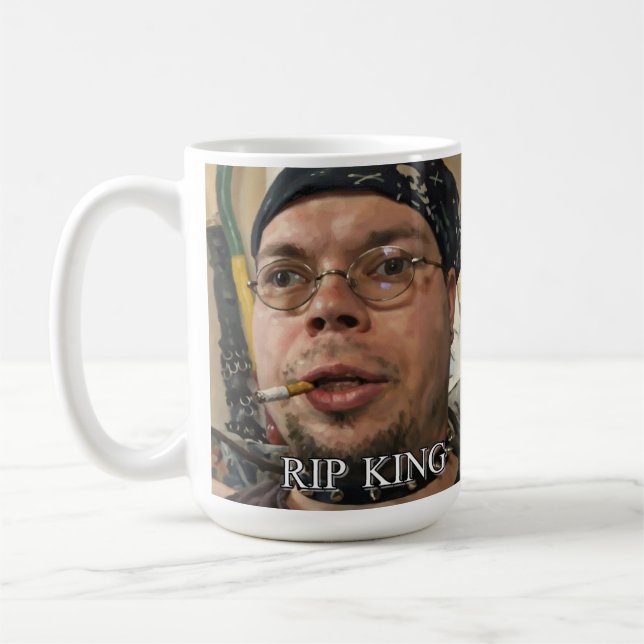 RIP KingCobraJFS Kaffe Mugg – Gotisk Internet  (Vänster)
