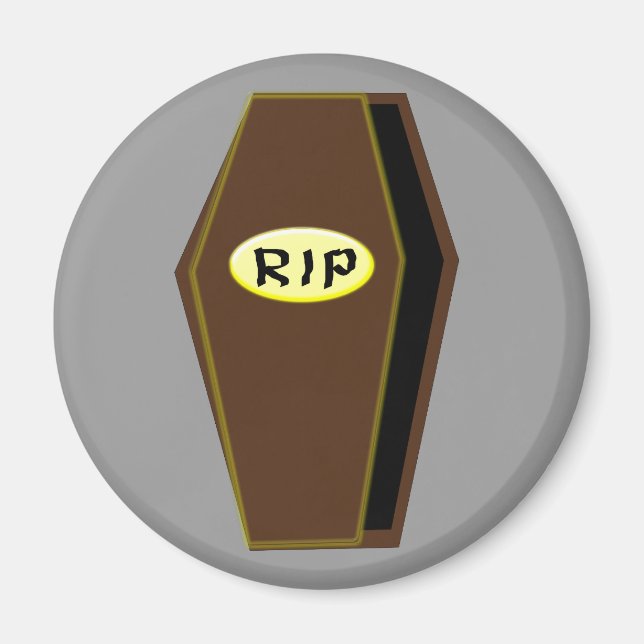 RIP Koffin av Doom Magnet (Framsidan)