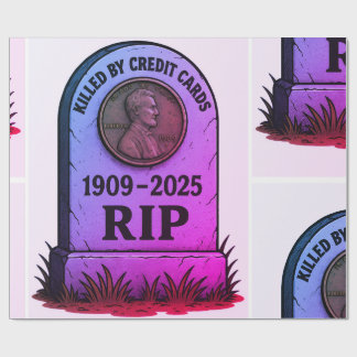 RIP Lincoln Penny – Inflation Gravsten Design Presentpapper
