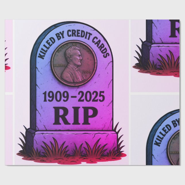   RIP Lincoln Penny – Inflation Gravsten Design  Presentpapper (Platt)