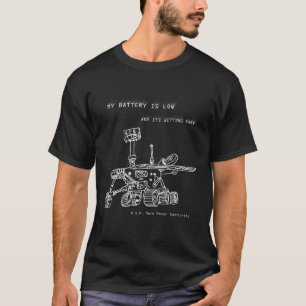Rip Mars Opportunity Rover Exploration Hand Drawn T Shirt