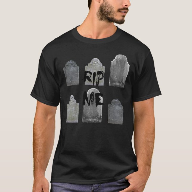 RIP Me Sex Graves Head Stone Design med textklasse T Shirt (Framsida)