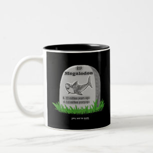 RIP Megalodon Två-Tonad Mugg