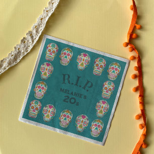 RIP min 20-Anpassningsbar Ålderssocker Döskallar f Pappersservett