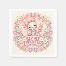 RIP My Twenties Coquette Skelett 30-årsdag Na
