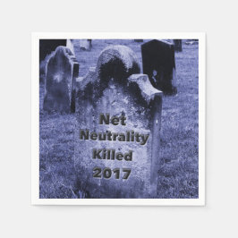 RIP Nätneutralitet Gravsten Pappersservett