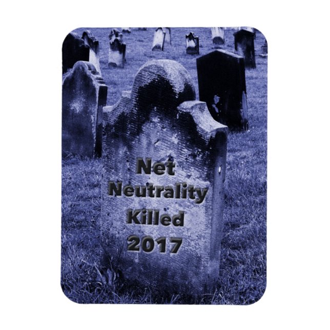 RIP Net Neutrality Gravestone Magnet (Vertikal)
