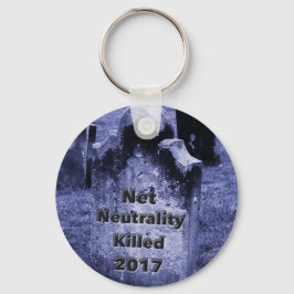 RIP Net Neutrality Gravestone Nyckelring