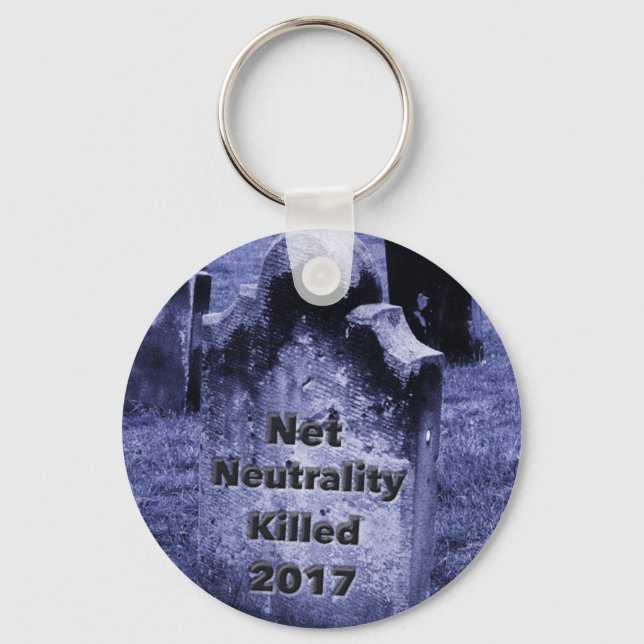 RIP Net Neutrality Gravestone Nyckelring (Framsida)