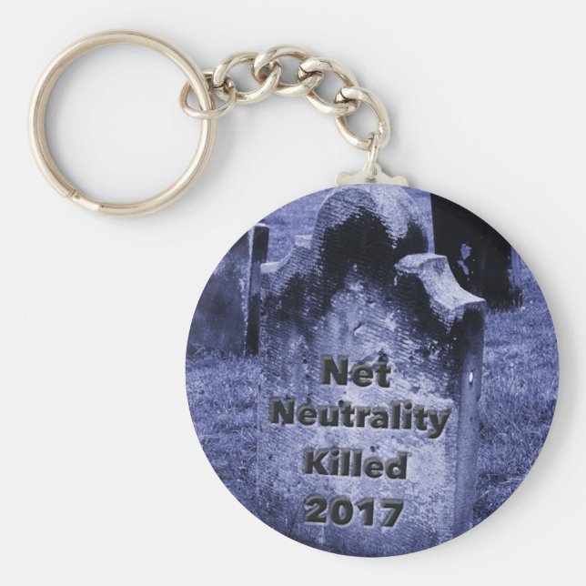 RIP Net Neutrality Gravestone Nyckelring (Framsidan)
