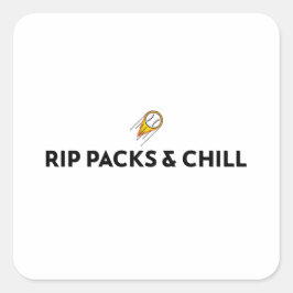 Rip Packs & Chill T-Shirt Fyrkantigt Klistermärke