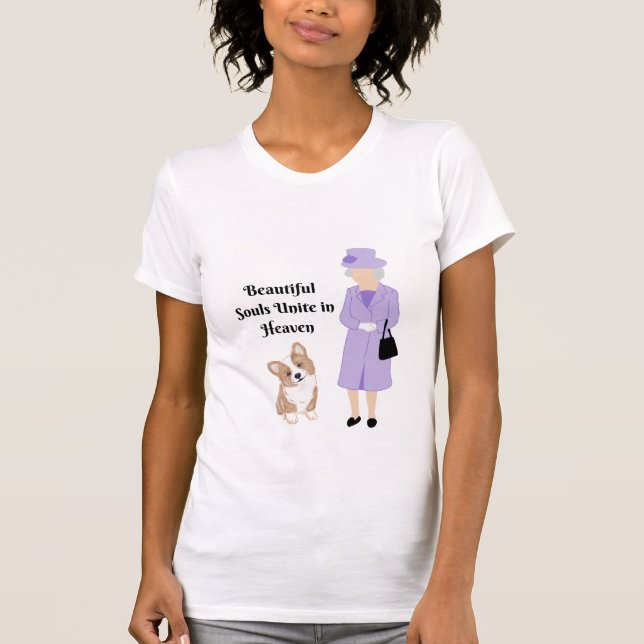 RIP Queen Elizabeth II BeSnys Souls Unite T Shirt (Framsida)