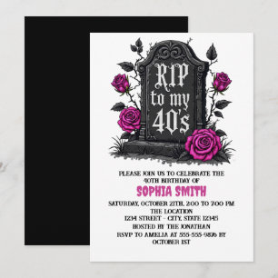 Rip till 40-års födelsedag Gothic Inbjudningar
