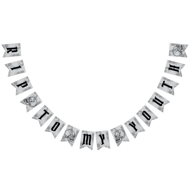 RIP till min ungdomsbegravning, temat födelsedagsb Vimplar (Alla)