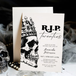 RIP-tjugonio Skull Halloween 30års födelsedag Inbjudningar