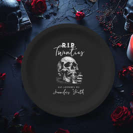 RIP Tjuty Spooky Black Skull-Födelsedagsfest