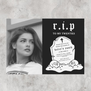 RIP Twenties 20-talet Rolig Begravning 30-årsdag F Inbjudningar