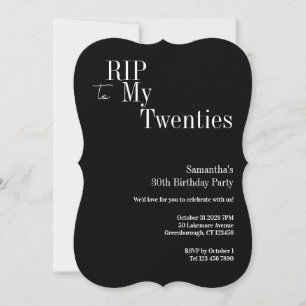 RIP Twenties 30-årsfest Inbjudningar