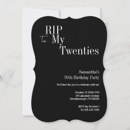 RIP Twenties 30th Birthday Party Inbjudningar