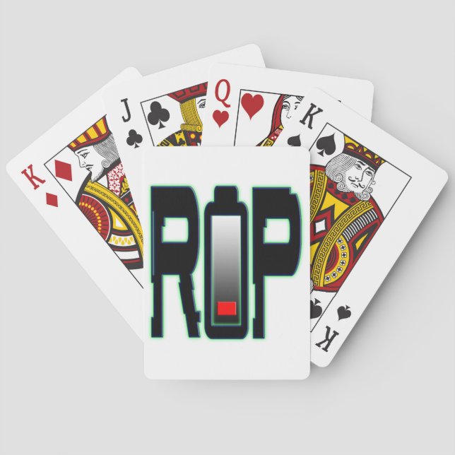 RIP-uppspelningskort för batteri Casinokort (Baksidan)