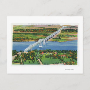 Rip Van Winkle Bridge över Hudson River Vykort