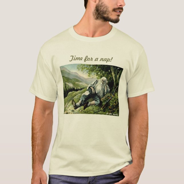 Rip Van Winkle Time för en ta sig en tupplur! Tee Shirt (Framsida)