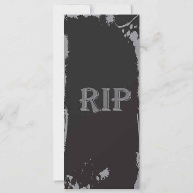 RIP - Verkligen Intressant Party Halloween-inbjuda Inbjudningar (Framsida)