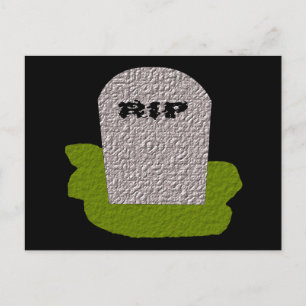 RIP-vykort för Gravsten Vykort