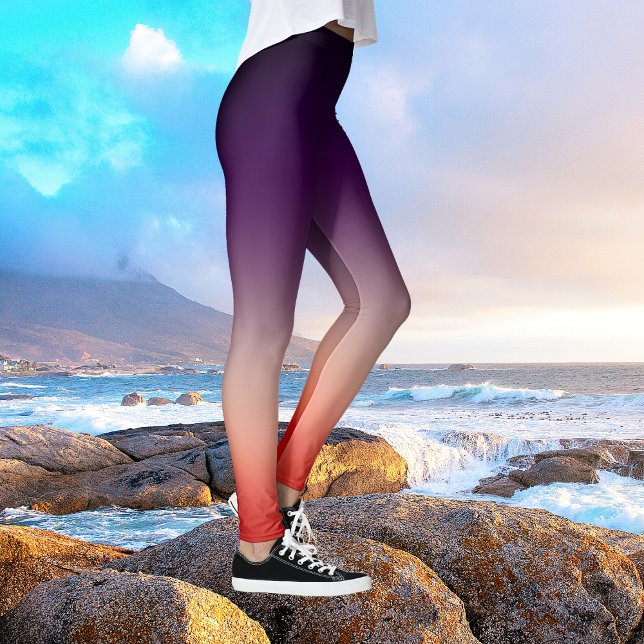 Ripe Blackberry Raspberry Shadow Ombre Tie Dye Leggings (Skapare uppladdad)