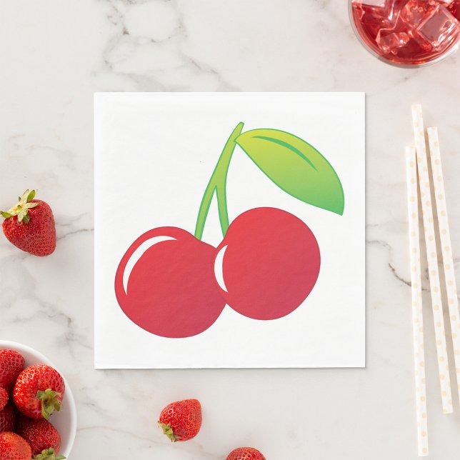 Ripe Bright Red Cherries Pappersservett (Skapare uppladdad)