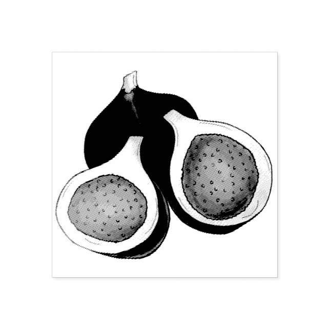 Ripe Fresh Slics (turkiska sommarfig) Träd Stämpel (Tryck)