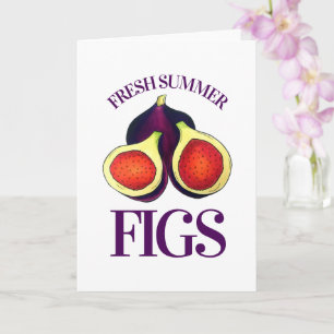 Ripe Fresh Summer Figs Fig Träd Food Cooking Kort
