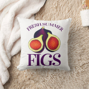 Ripe Fresh Summer Figs Fig Träd Food Cooking Kudde