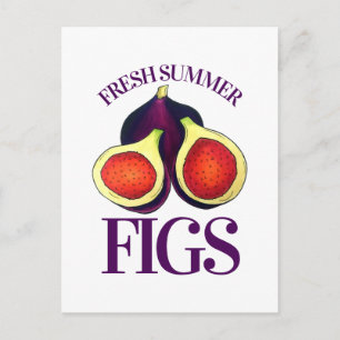 Ripe Fresh Summer Figs Fig Träd Food Vykort