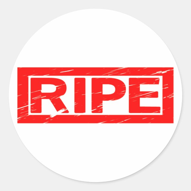 Ripe Frimärke Runt Klistermärke (Framsida)