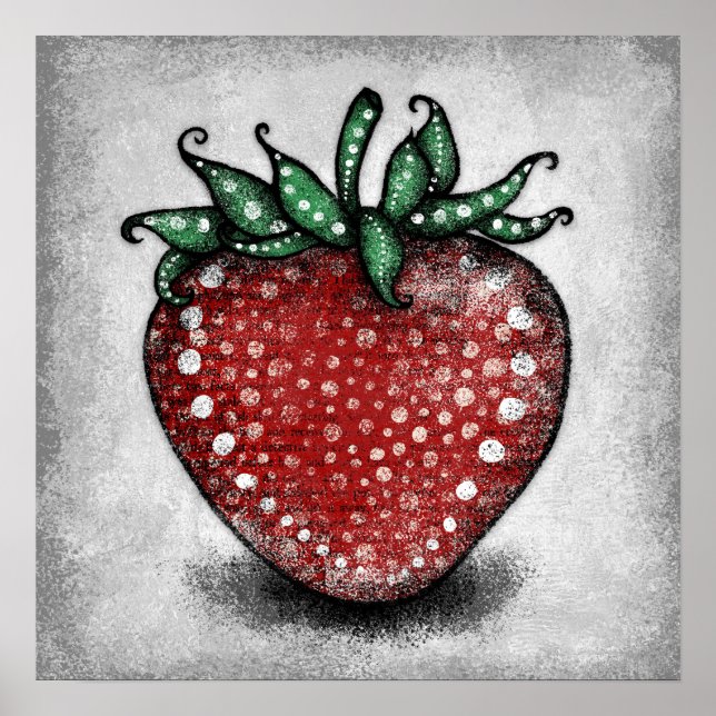Ripe jordgubbe Poster Wall Art (Framsidan)
