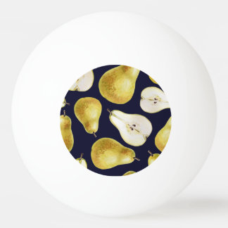 Ripe-päron, svart bakgrund, trädgårdskonst pingisboll