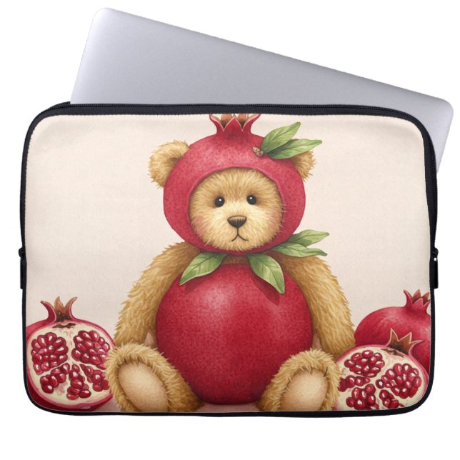Ripe Pomegranate Teddy av Natasha Us Laptop Fodral (Framsidan)