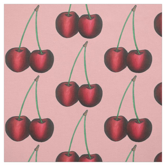 Ripe Red Cherry Cherries Summer Stone Fruit Foodie Tyg (Provkarta)