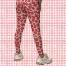 Ripe Red Strawbär på Rosa Patterned