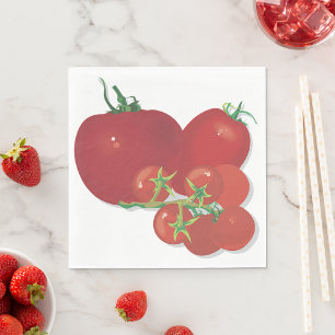 Ripe Red Tomates Pappersservett