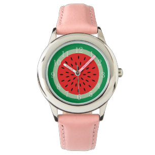 Ripe Red Watermelon Art Dam Girls Wrist Watch Armbandsur
