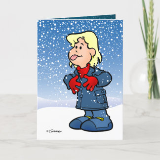 Ripe Snö-julkort Helgkort