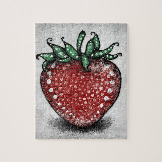 Ripe Strawberry Jigszle Puzzle Pussel (Vertikal)