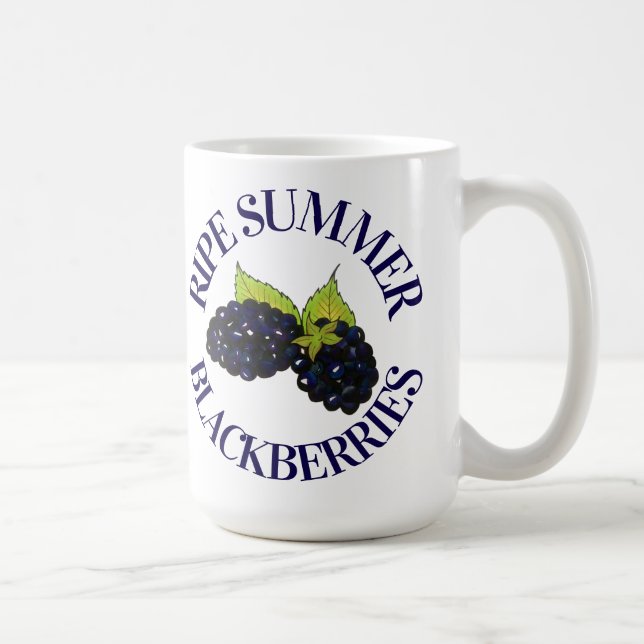 Ripe Summer Blackbär Blackberry Berries Kaffemugg (Höger)