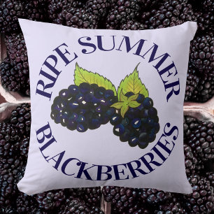Ripe Summer Blackbär Blackberry Berries Kudde