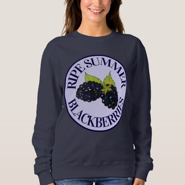 Ripe Summer Blackbär Blackberry Berries T Shirt (Framsida)