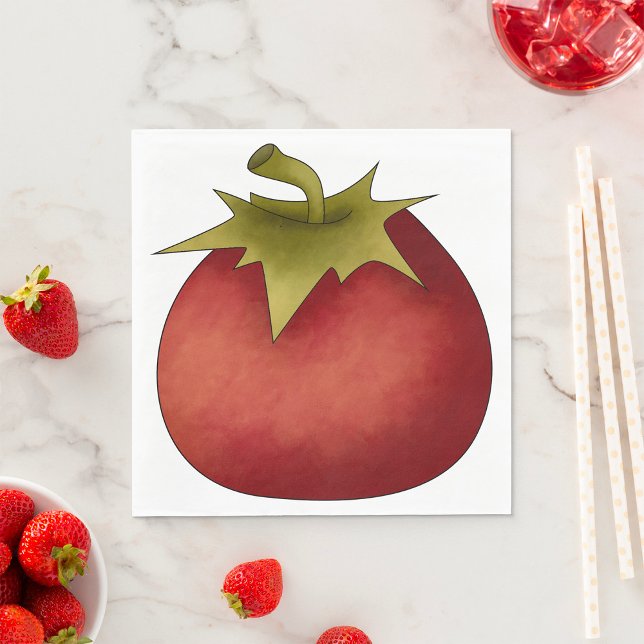 Ripe Tomato Papper Napkins Pappersservett (Skapare uppladdad)