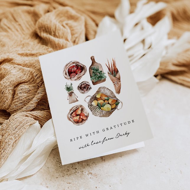 "Ripe With Gratitude" Saluhall Tack Kort (Skapare uppladdad)